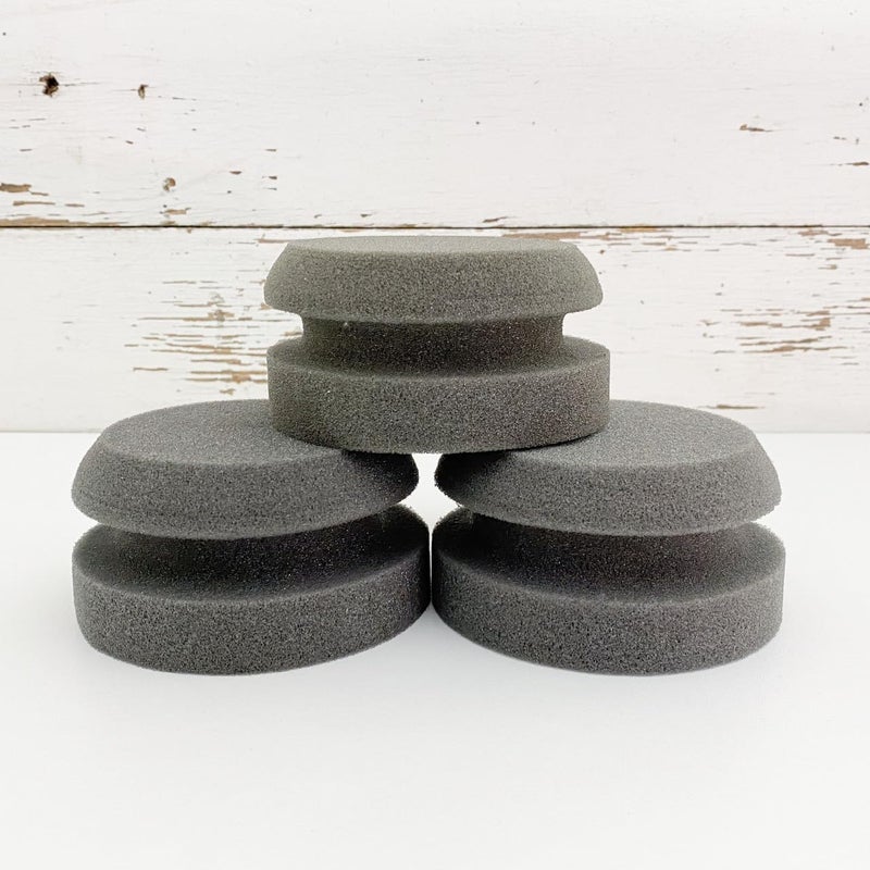 Chalk Style Painting Sponges - Set of 3-4â€ Round Reusable Handheld Sponge for Smooth Furniture Paint & Top Coat Application with No Brush Strokes - Washable Multi-Use Paint Applicator